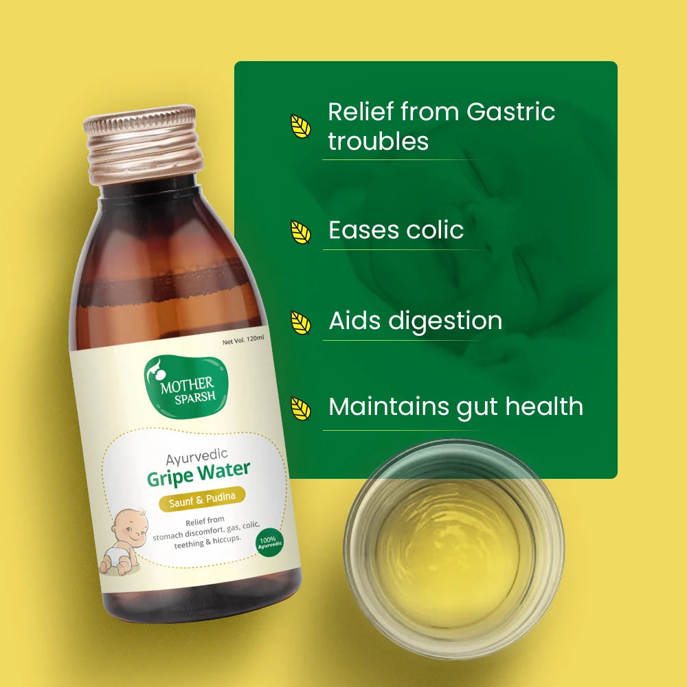 Mother Sparsh Ayurvedic Gripe Water - 120 ml (Pack of 2)