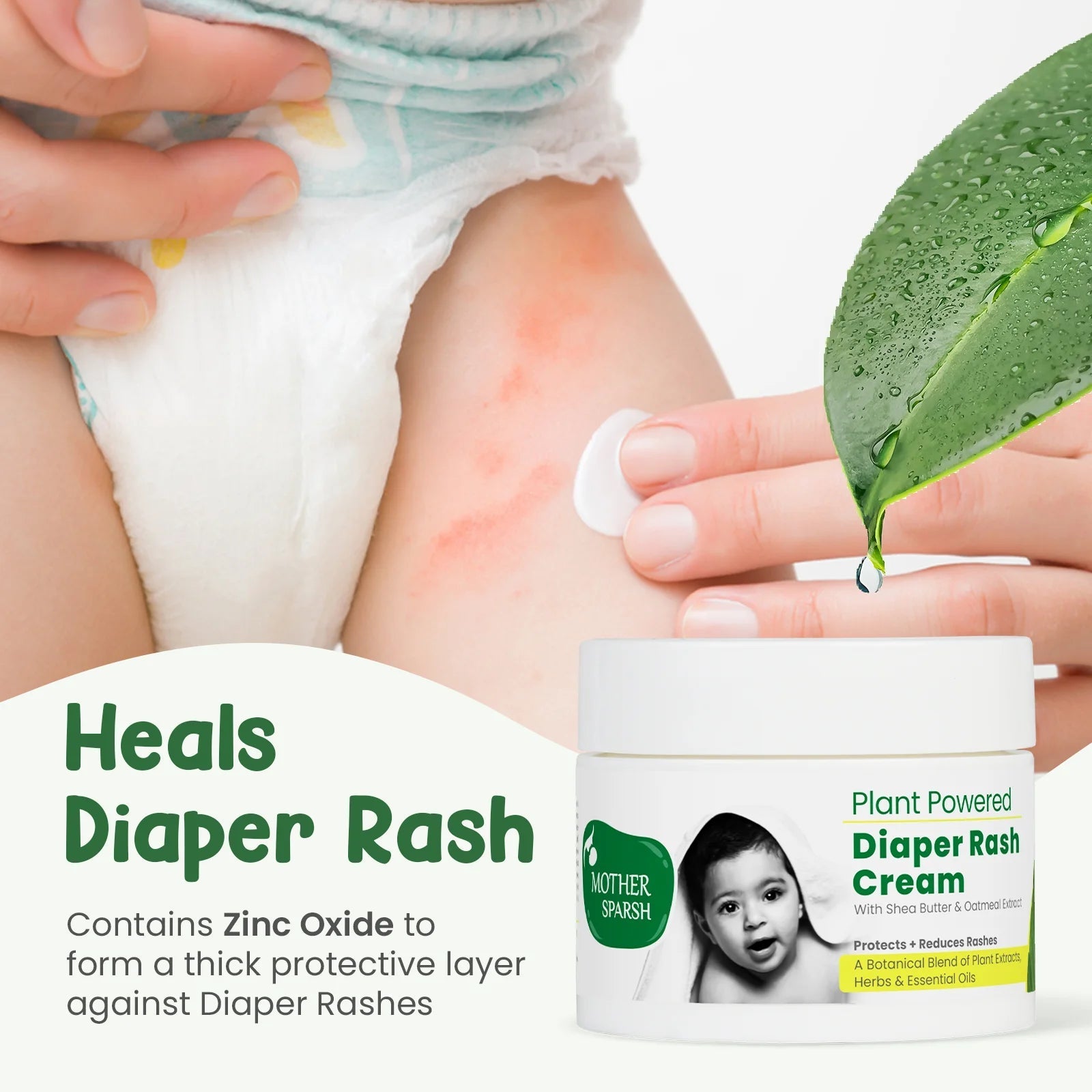 Mother Sparsh Plant Powered Diaper Rash Cream For Babies - 50 gms