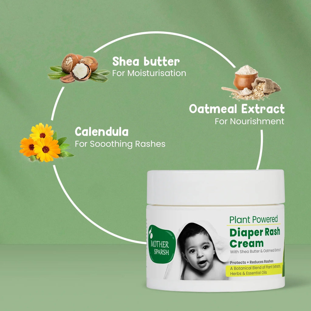 Mother Sparsh Plant Powered Diaper Rash Cream For Babies - 50 gms