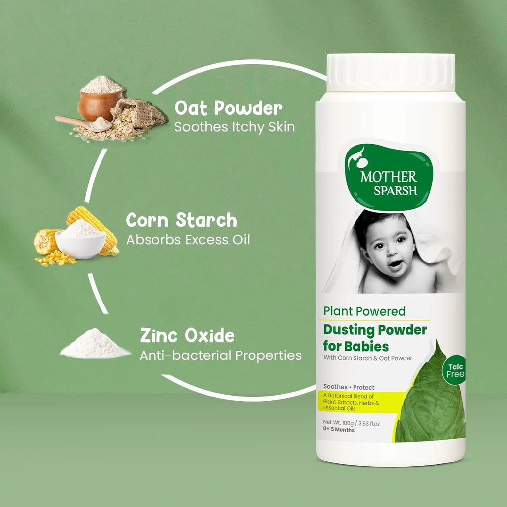 Mother Sparsh Dusting Powder For Babies - 100 gms