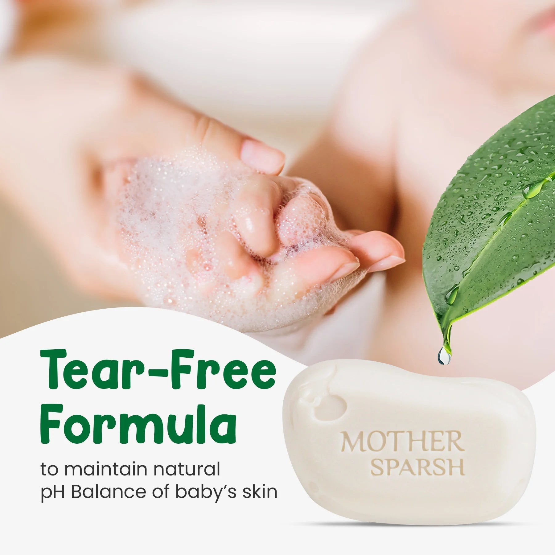 Mother Sparsh Plant Powered Natural Baby Soap - 75 gms (Pack of 2)
