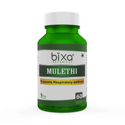 Bixa Botanical Licorice root / Mulethi extract - 60 Veg Capsules (450mg)