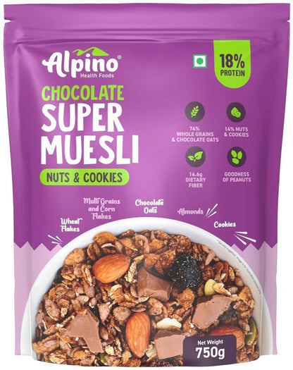 Alpino Chocolate Super Muesli Nuts & Cookies