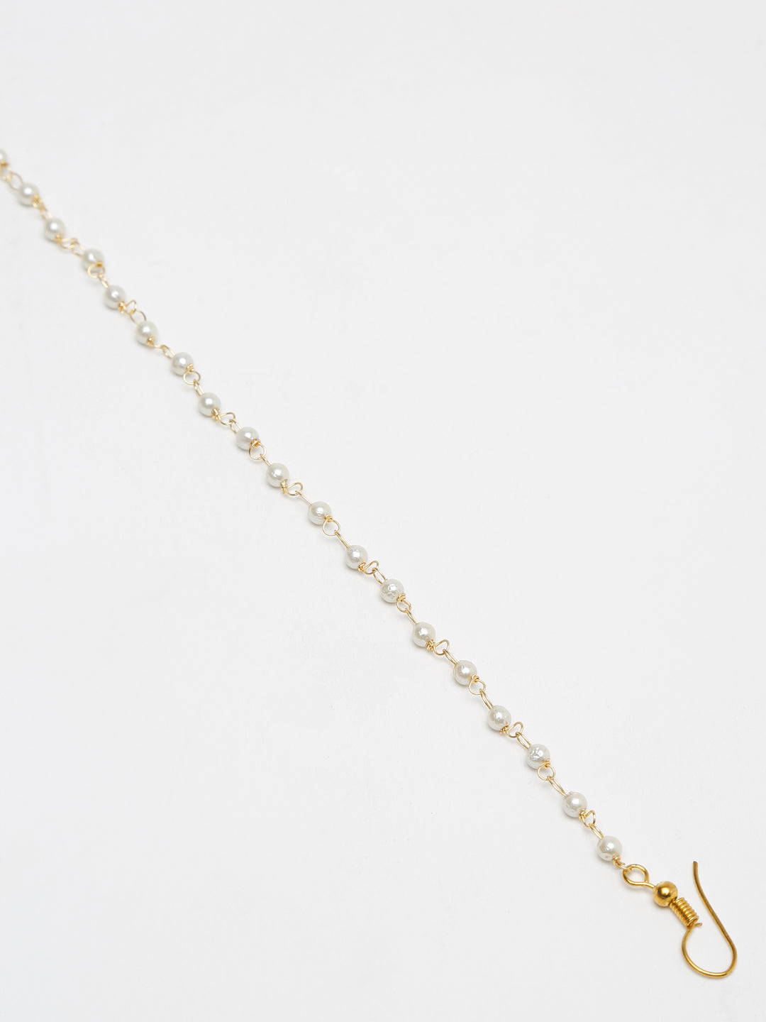 Gold-Polished Tear Drop Kundan Nose Ring - Ruby Raang