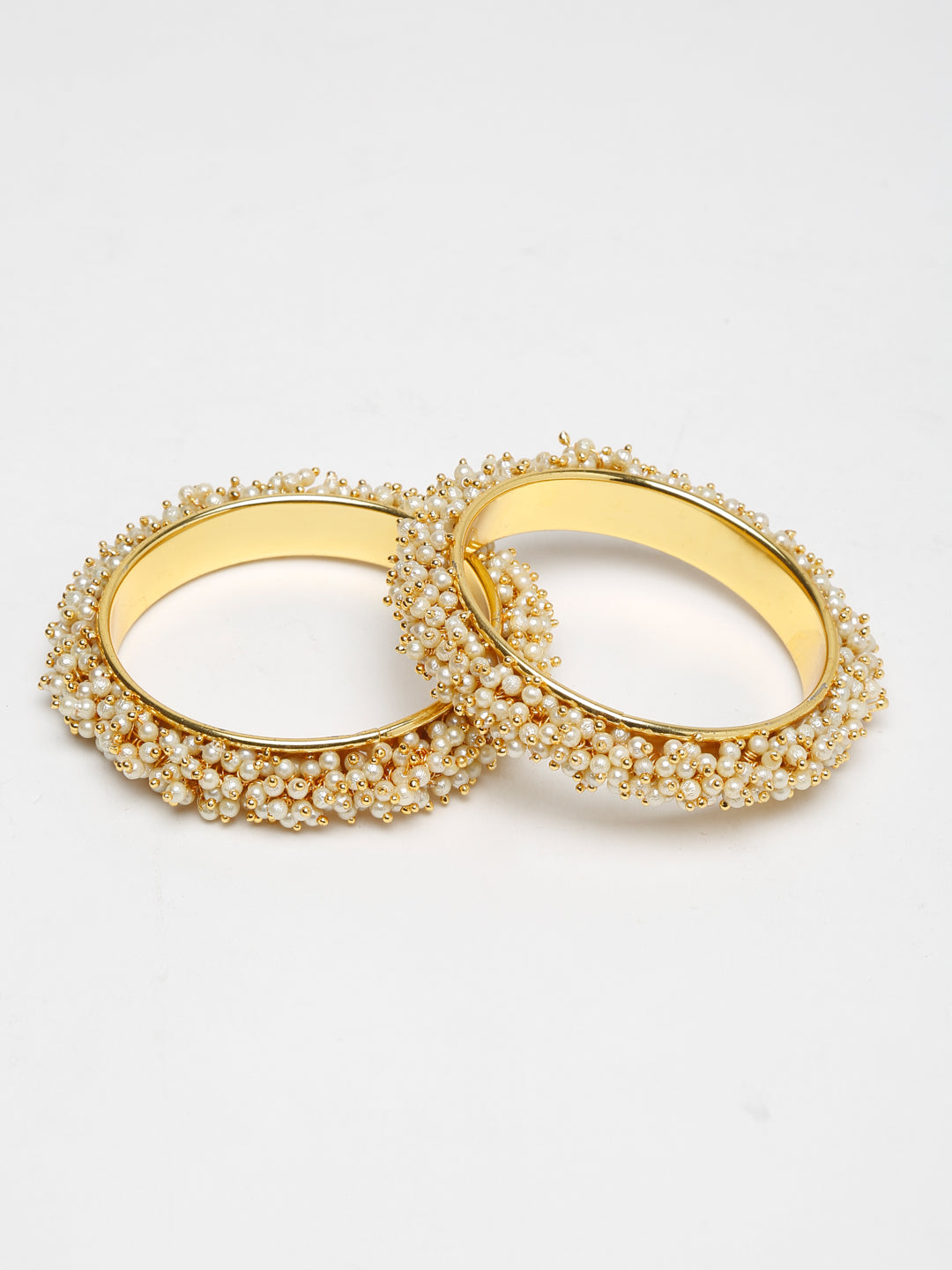 Pearl Embellished Bange Set Of 2 - Ruby Raang
