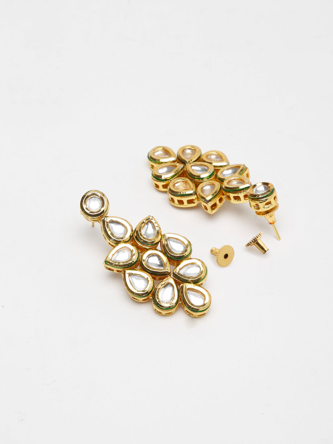 Kundan Neckpiece With Earrings - Ruby Raang