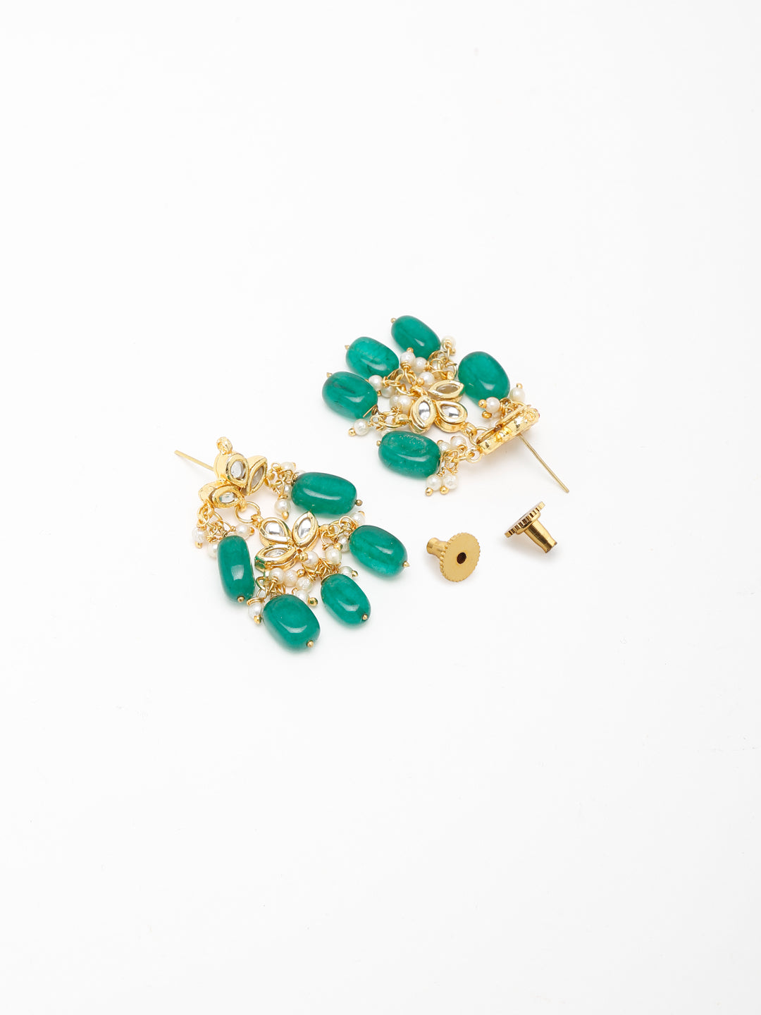 Kundan Neckpiece With Earrings - Ruby Raang
