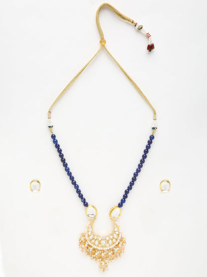 Stone Kundan Neckpiece With Studs - Ruby Raang