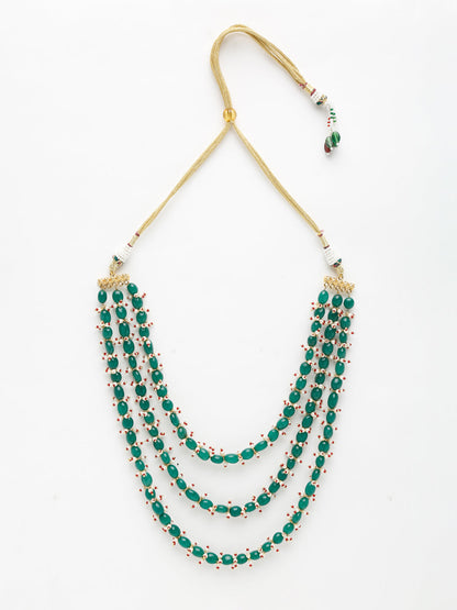 Long Stone Layered Neckpiece - Ruby Raang