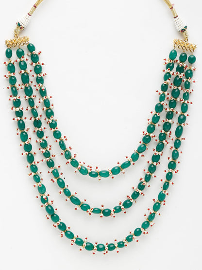 Long Stone Layered Neckpiece - Ruby Raang