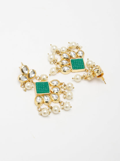 Kundan Neckpiece With Earrings - Ruby Raang