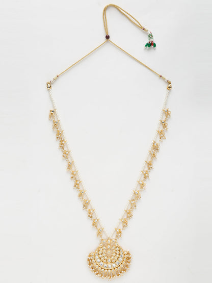 Gold-Polished Kundan Choker - Ruby Raang