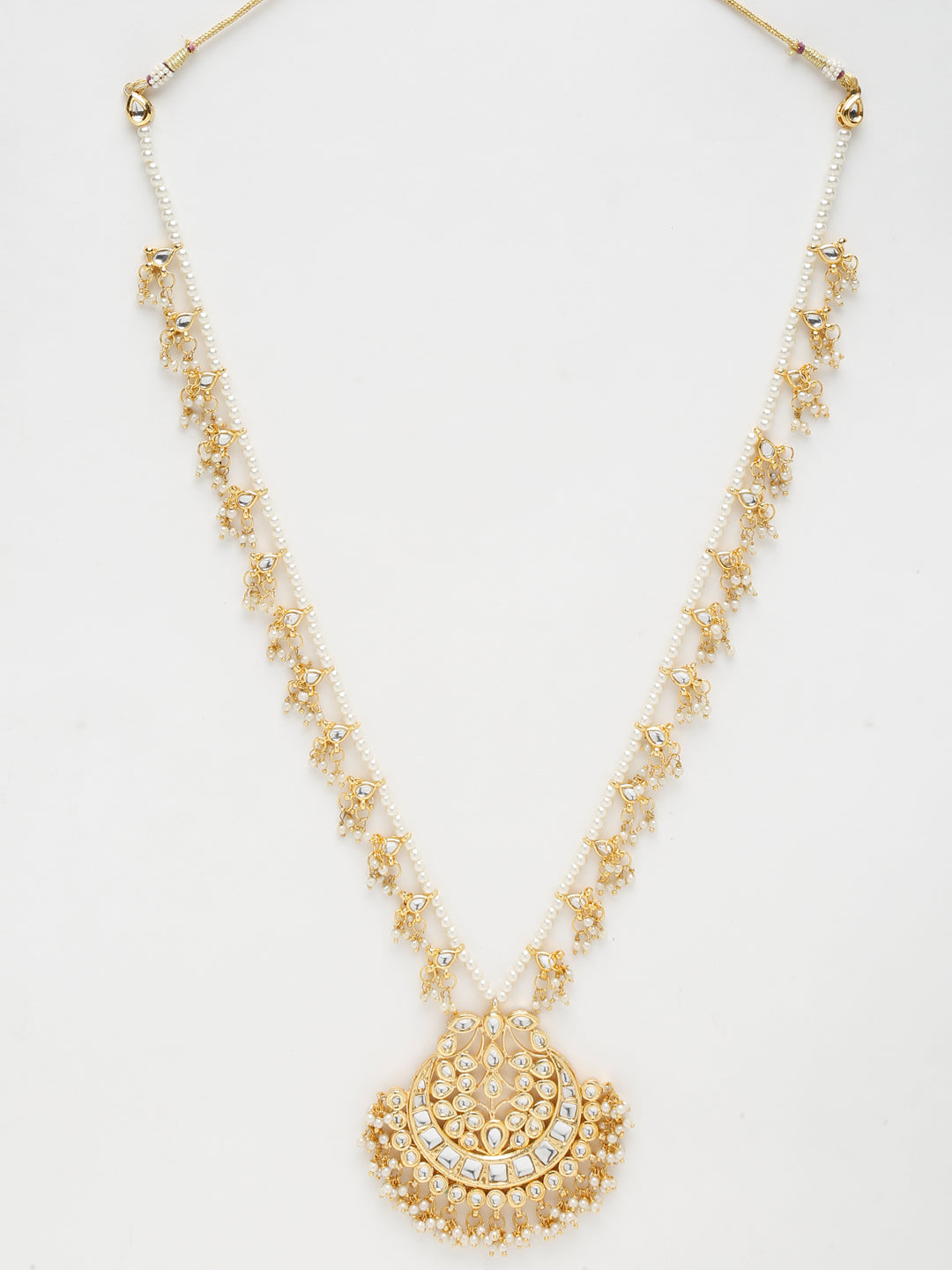 Gold-Polished Kundan Choker - Ruby Raang