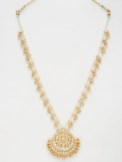 Gold-Polished Kundan Choker - Ruby Raang