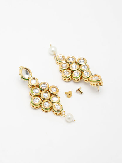 Kundan Choker With Earrings - Ruby Raang
