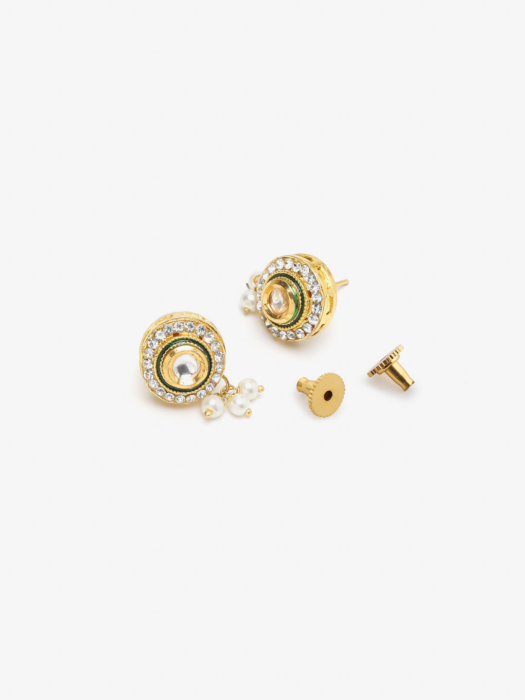 Kundan Choker With Pearls, Earrings - Ruby Raang