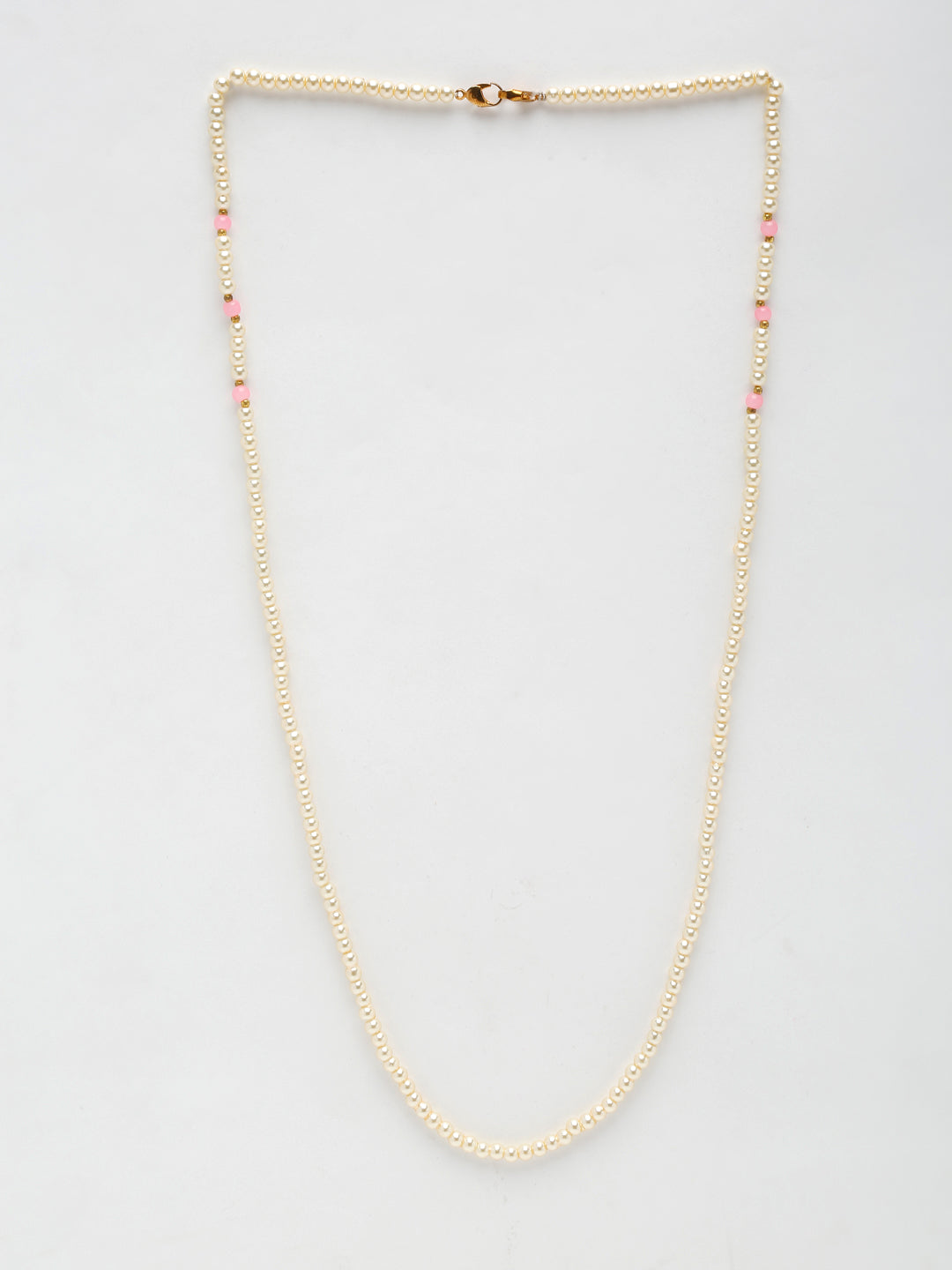 Stone And Gold-Polished Mask Chain - Ruby Raang