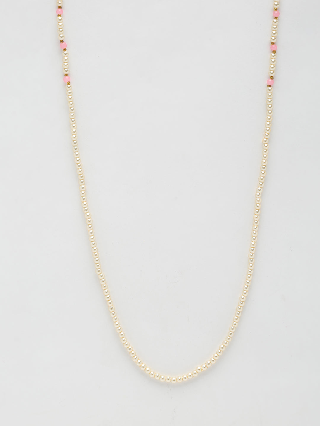 Stone And Gold-Polished Mask Chain - Ruby Raang