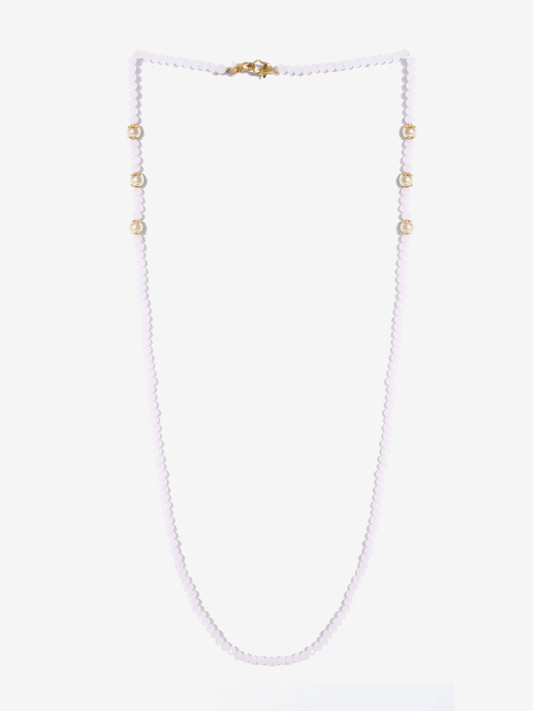 Stone And Gold-Polished Mask Chain - Ruby Raang