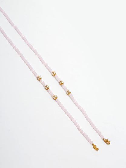 Stone And Gold-Polished Mask Chain - Ruby Raang