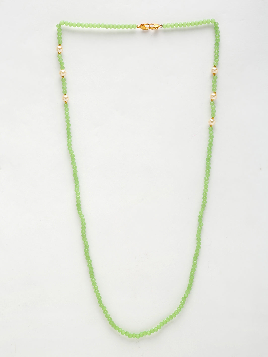 Stone And Gold-Polished Mask Chain - Ruby Raang