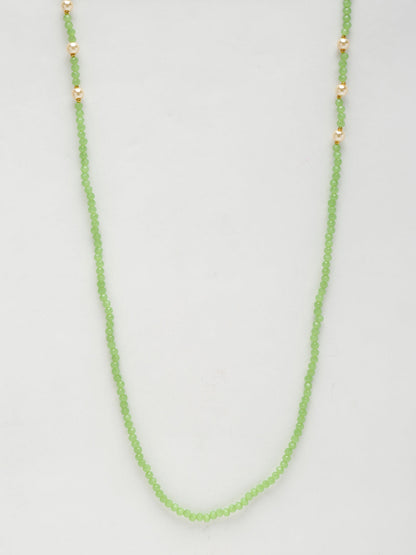 Stone And Gold-Polished Mask Chain - Ruby Raang