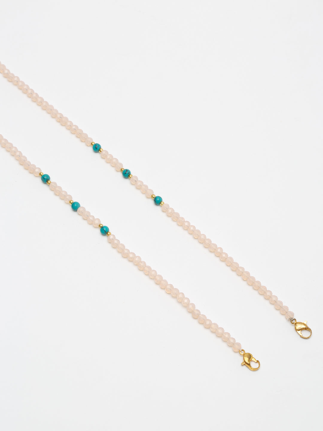 Stone And Gold-Polished Mask Chain - Ruby Raang