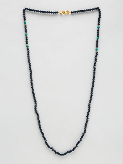Stone And Gold-Polished Mask Chain - Ruby Raang