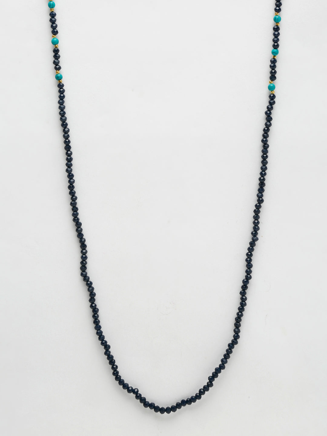 Stone And Gold-Polished Mask Chain - Ruby Raang