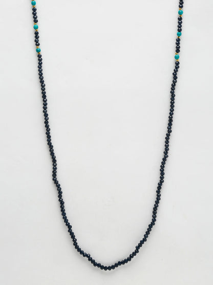 Stone And Gold-Polished Mask Chain - Ruby Raang