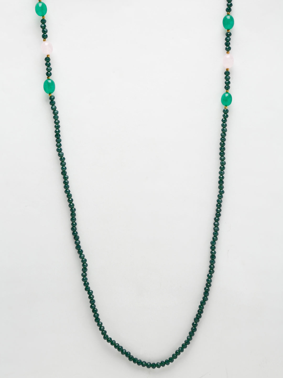 Stone And Gold-Polished Mask Chain - Ruby Raang
