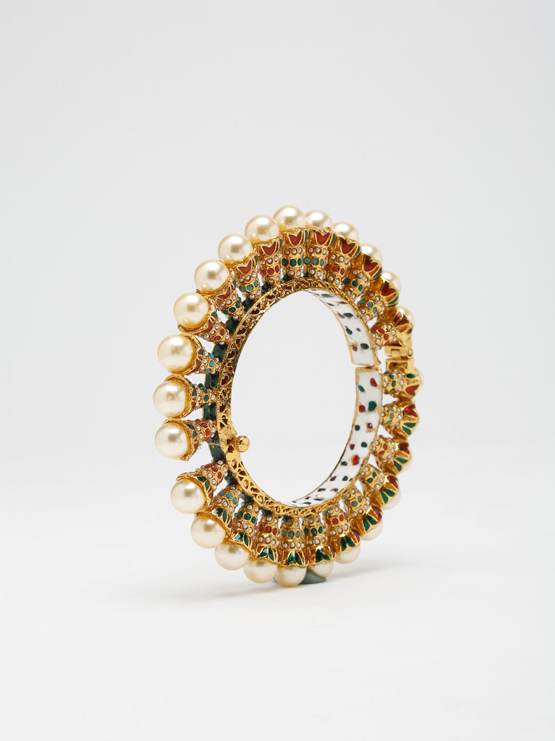 Multi Embellished Bangle Set Of 2 - Ruby Raang