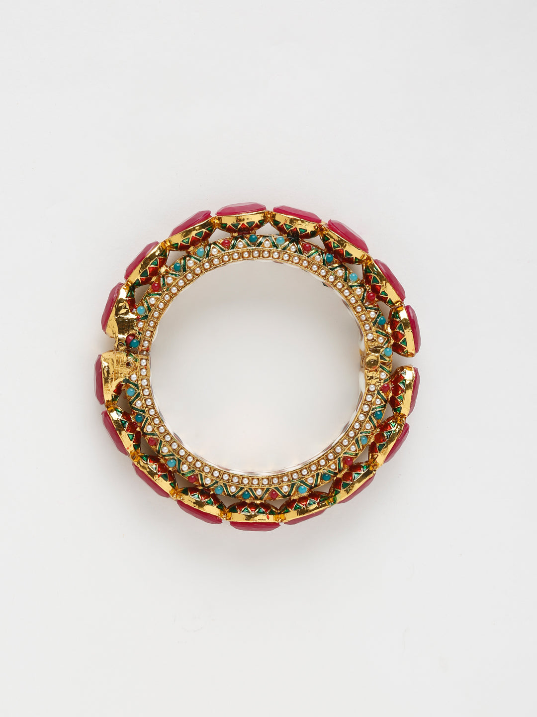 Single Multi Embellished Bangle - Ruby Raang