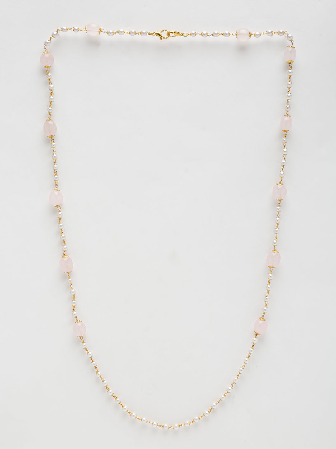 Stone And Gold-Polished Mask Chain - Ruby Raang