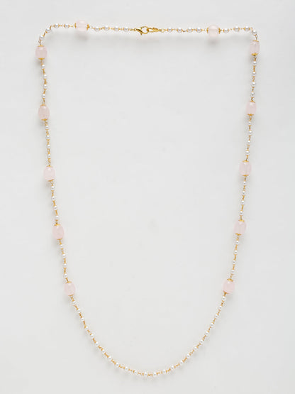 Stone And Gold-Polished Mask Chain - Ruby Raang