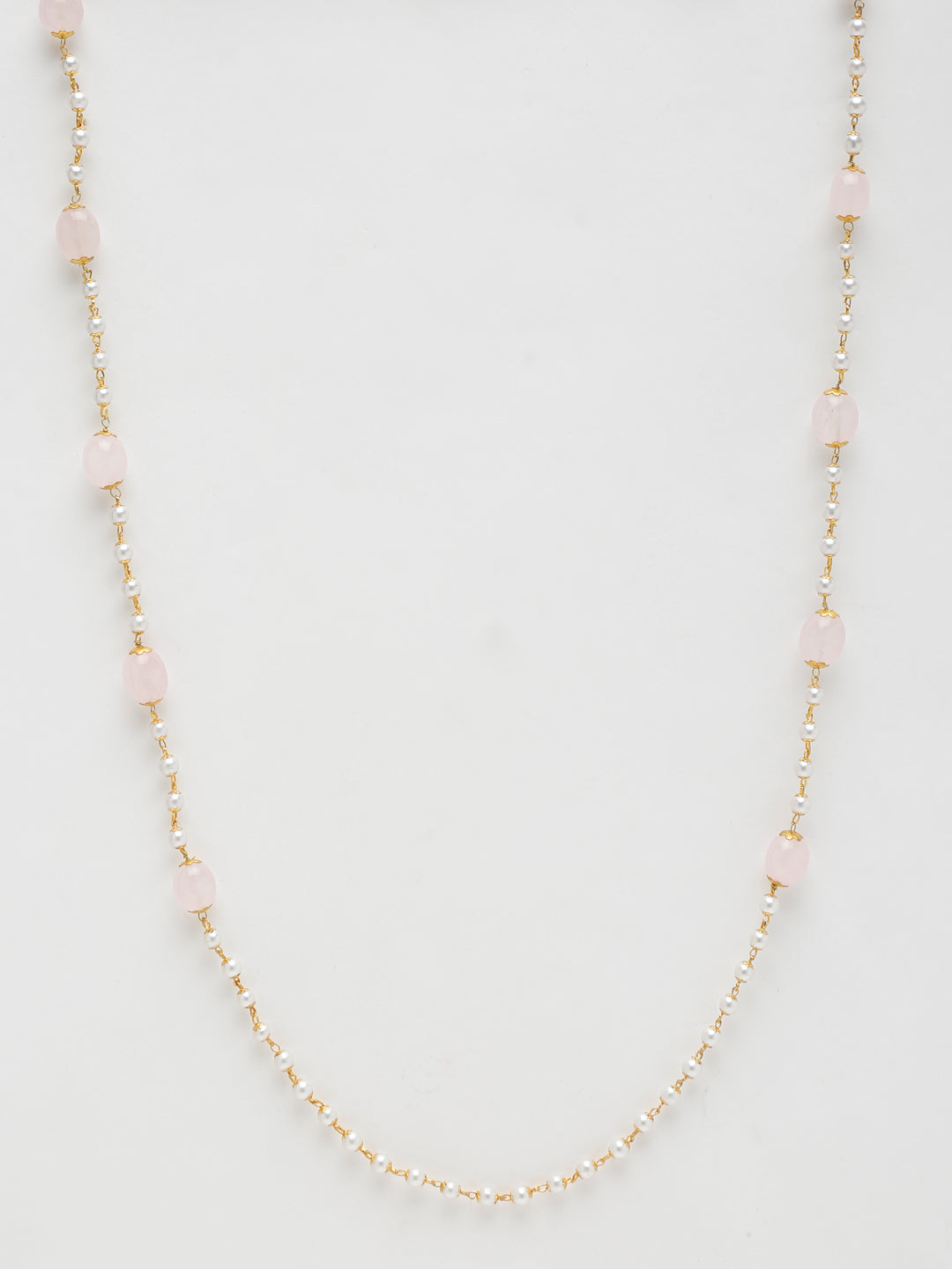 Stone And Gold-Polished Mask Chain - Ruby Raang