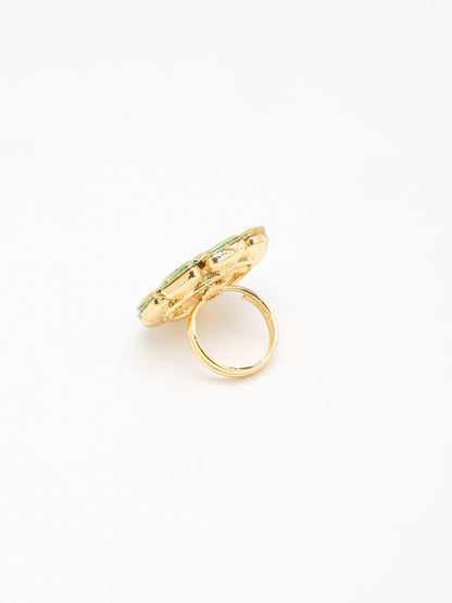 Kundan Ring - Ruby Raang