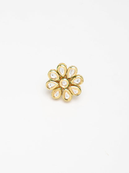 Kundan Ring - Ruby Raang