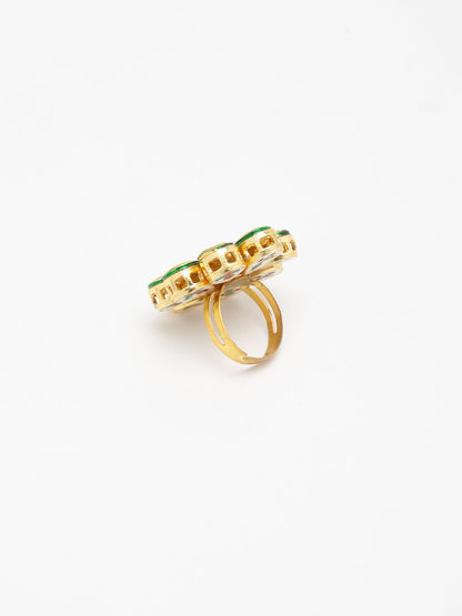 Kundan Ring - Ruby Raang
