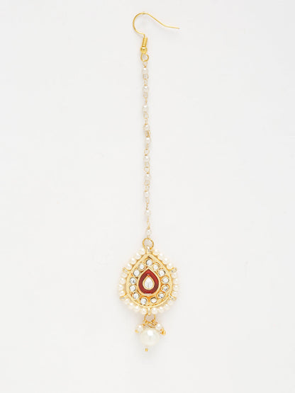 Kundan Maang Tikka - Ruby Raang