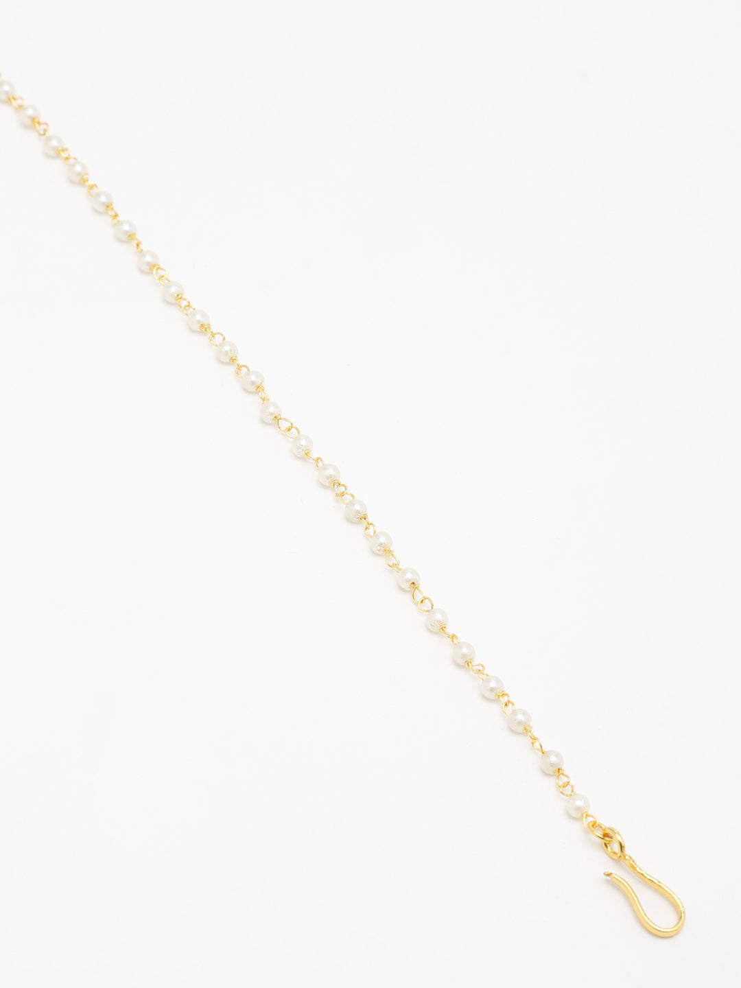 Gold-Polished Kundan Nose Ring - Ruby Raang