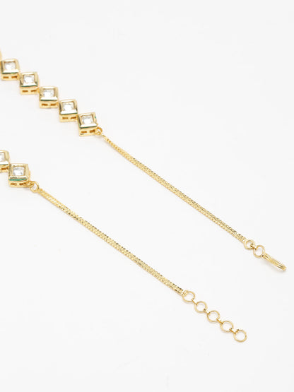 Gold-Polished Kundan Choker - Ruby Raang