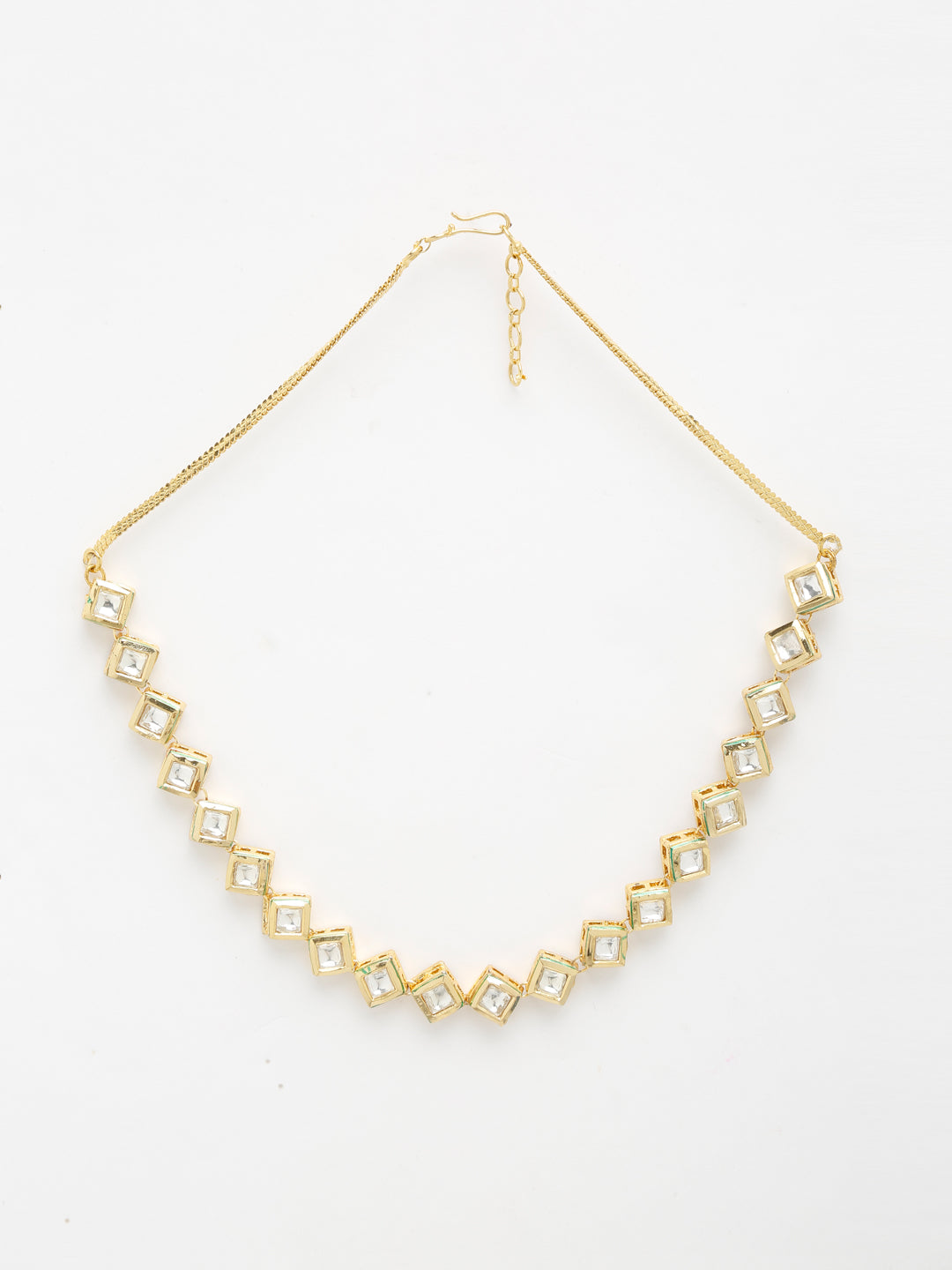 Gold-Polished Kundan Choker - Ruby Raang