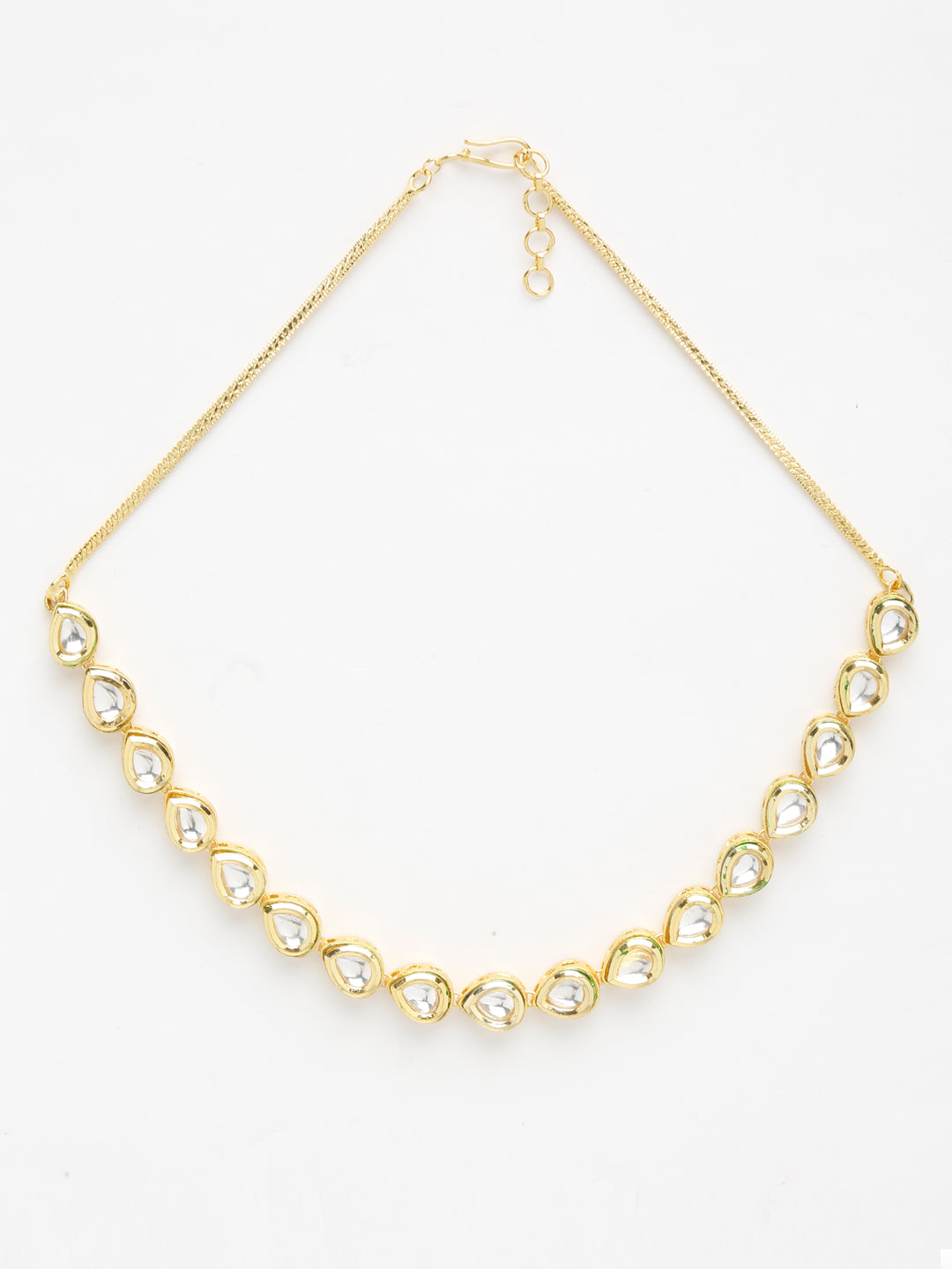Gold-Polished Kundan Choker - Ruby Raang