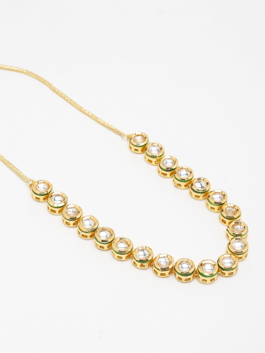 Gold-Polished Kundan Choker - Ruby Raang