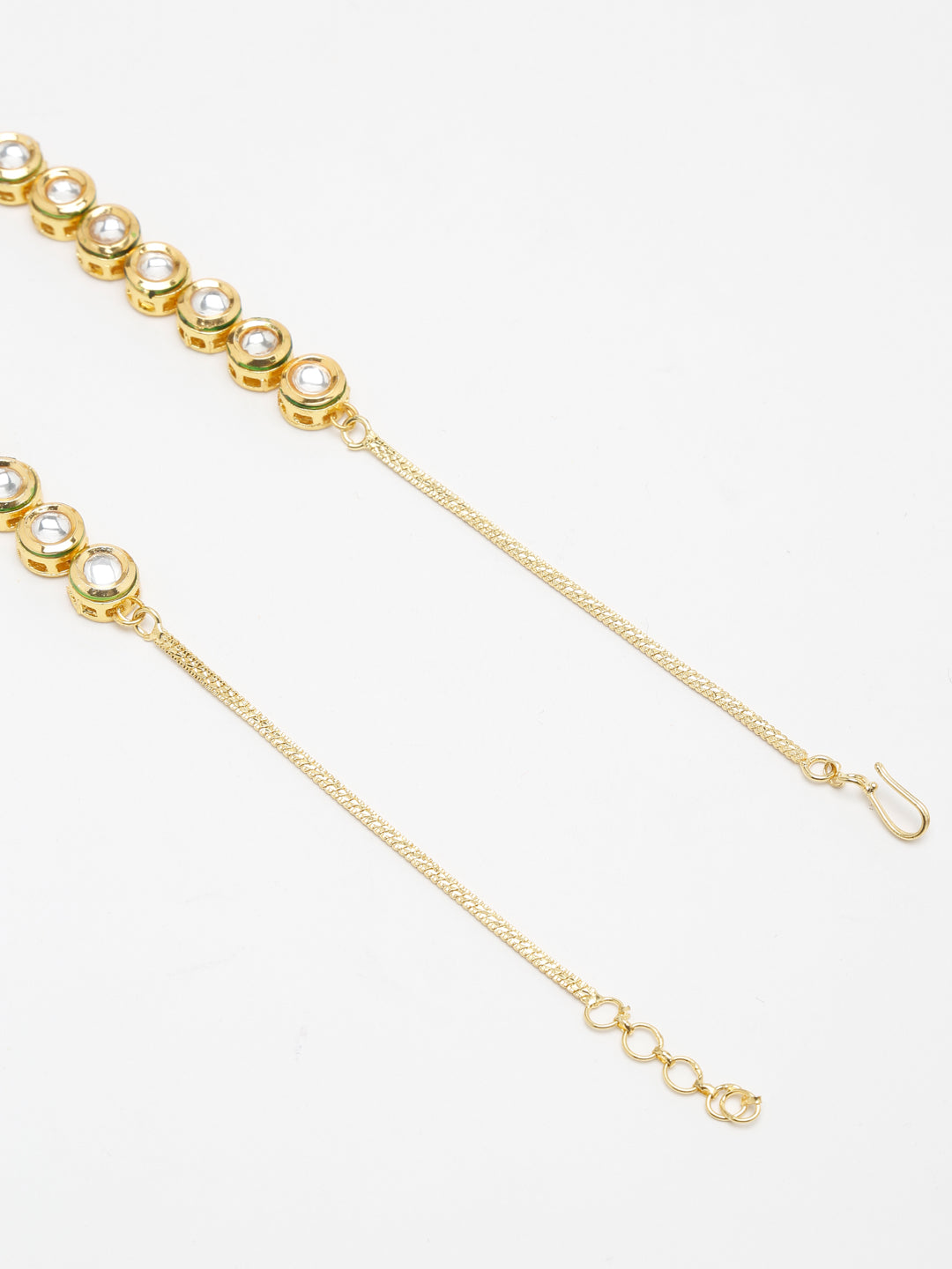 Gold-Polished Kundan Choker - Ruby Raang