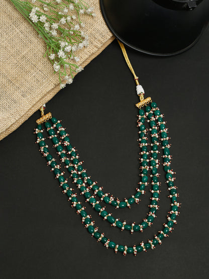 Long Stone Layered Neckpiece - Ruby Raang