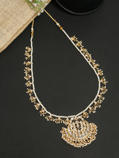 Gold-Polished Kundan Choker - Ruby Raang