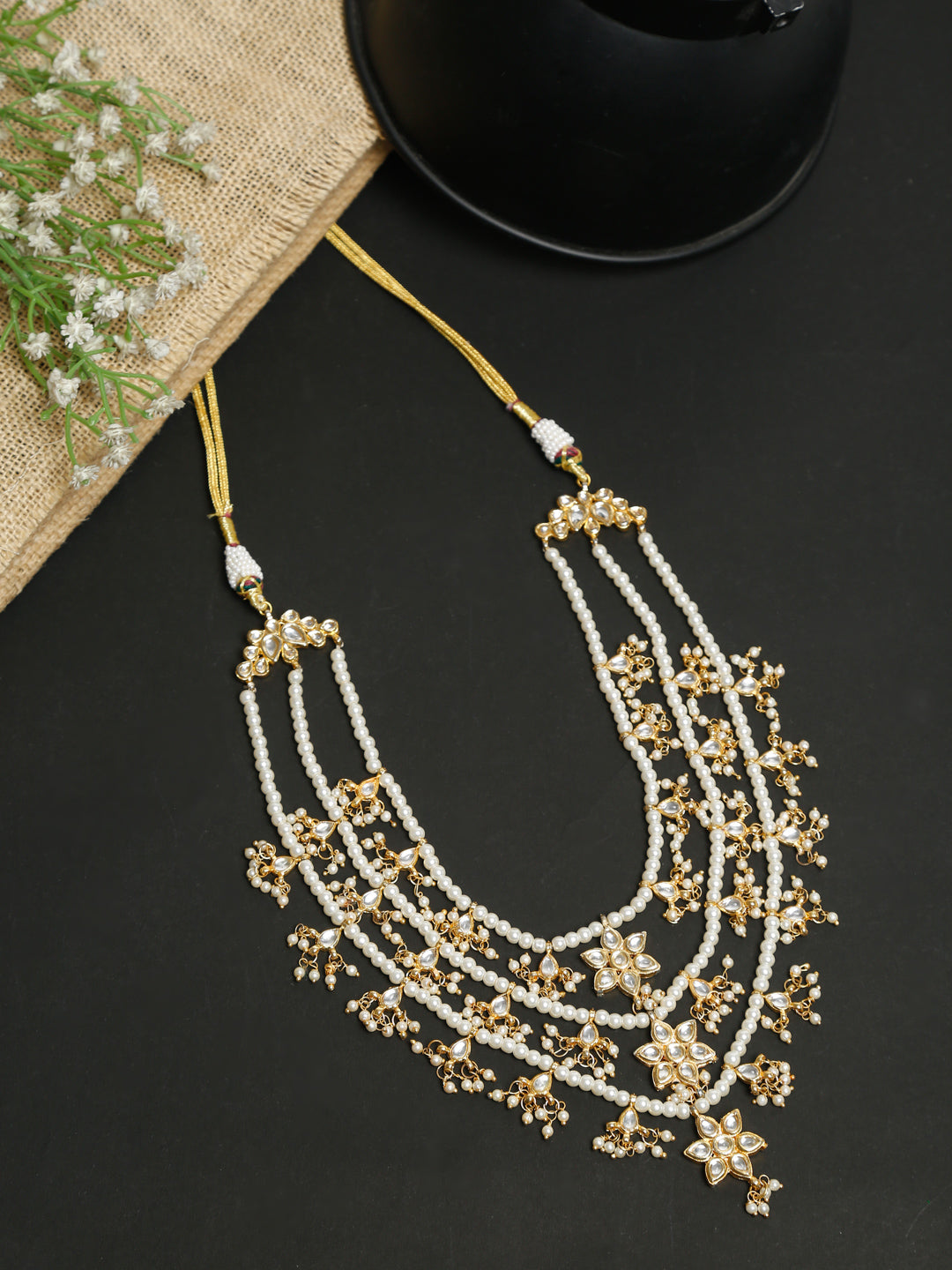 Kundan Neckpiece - Ruby Raang