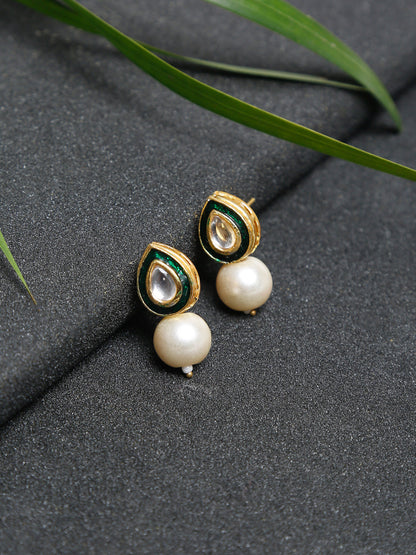 Kundan Studs - Ruby Raang